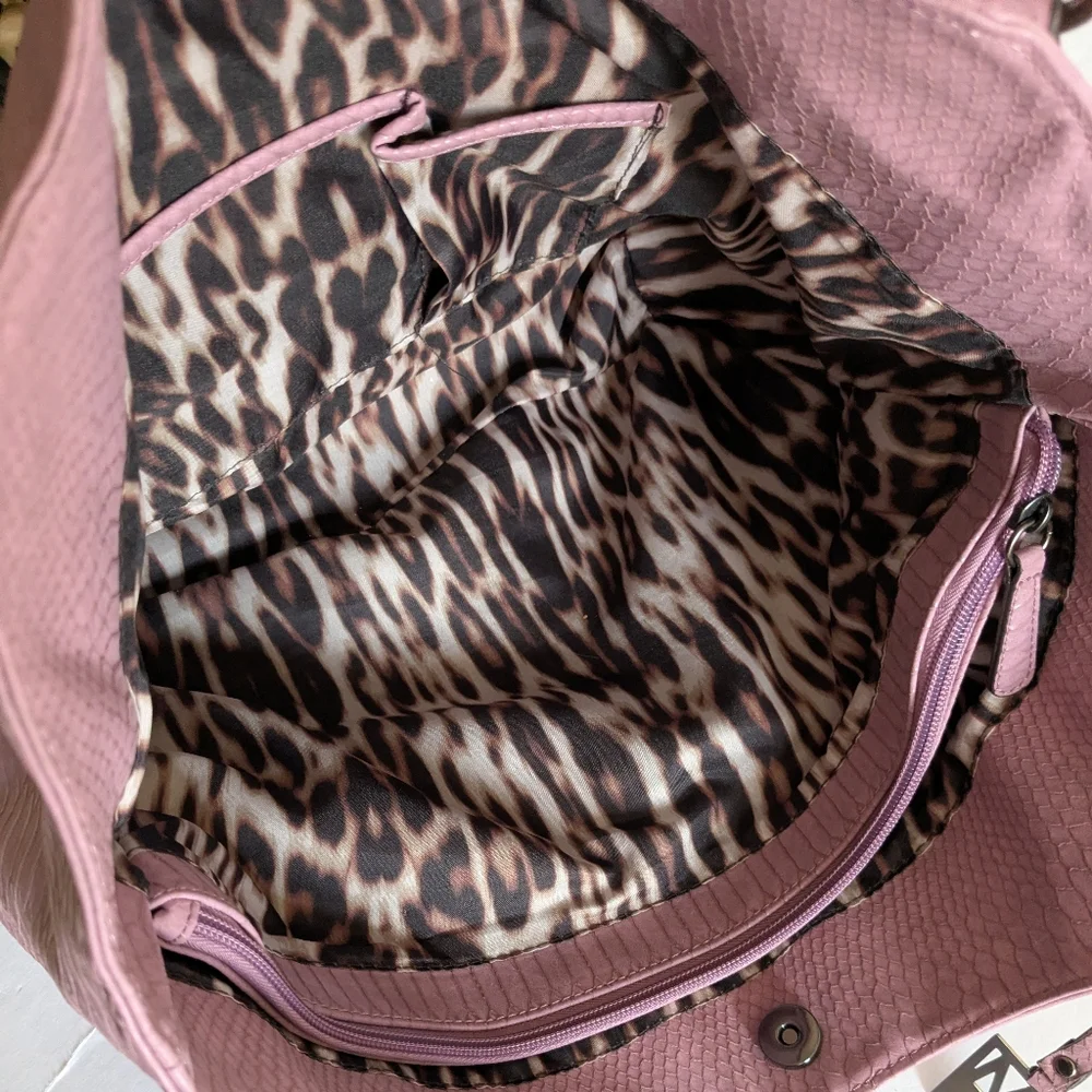 Nicole Miller Faux Leather Hobo Bag